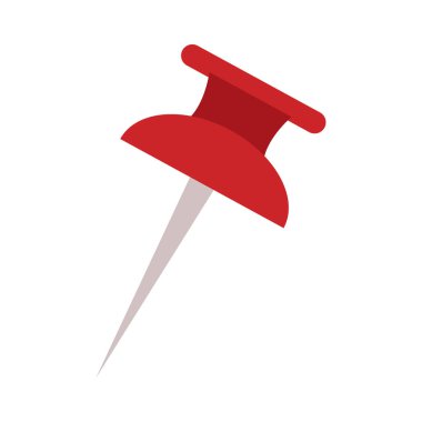 Pin simgesine düz bir şekilde bastır. Vektör izole tasarım ögesi