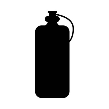 Gaz şişesi ikonu. Web için gaz şişesi vektör simgesinin özet çizimi