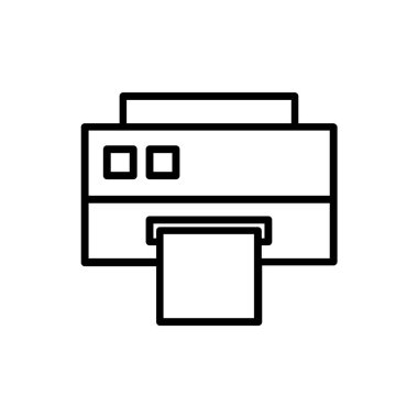 yazıcı vektörü ince çizgi simgesi