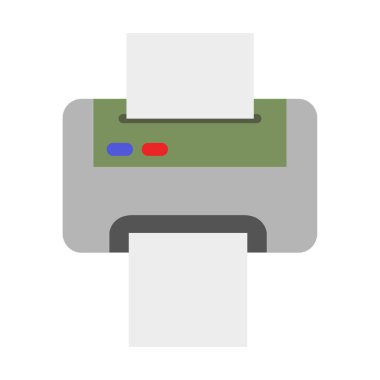 yazıcı vektörü ince çizgi simgesi