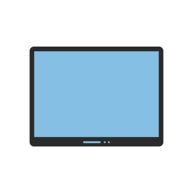 tablet pc beyaz arkaplanda izole edildi