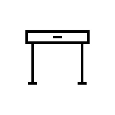 tablo simgesi vektörü. İnce çizgi işareti. İzole edilmiş kontür sembolü gösterimi