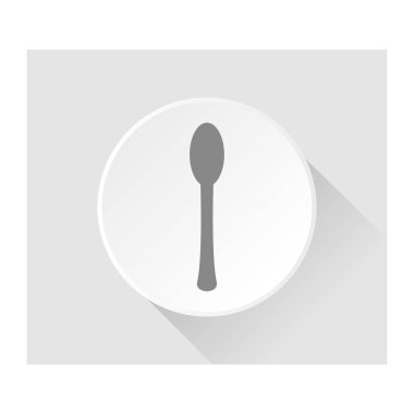 Tabaktaki modern kaşığın vektör çizimi 