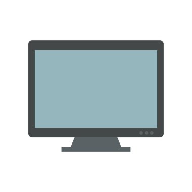 Beyaz arkaplanda televizyon simgesi izole edildi