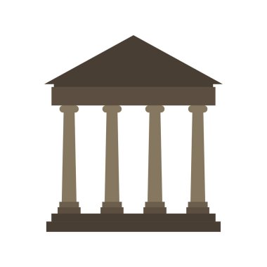 izole bina ikonu vektör tasarımı