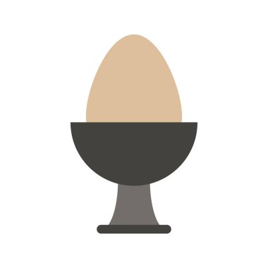 Yumurta yassı ikon vektör tasarımının gösterimi