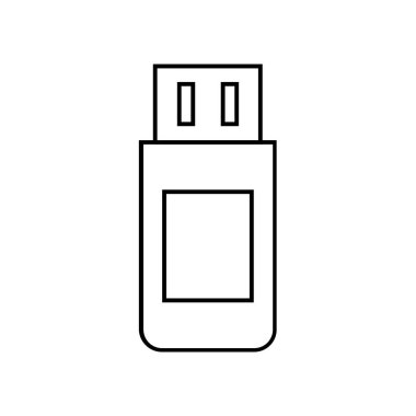 Beyaz arkaplanda modern usb simgesi     