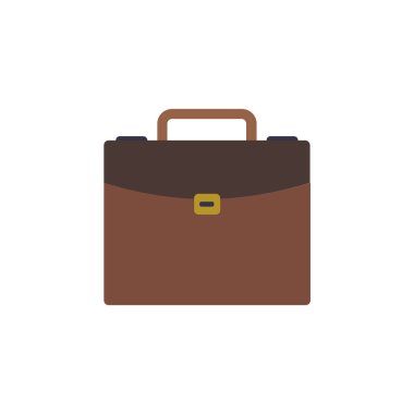 Beyaz arkaplanda evrak çantası vektör çizimi. 