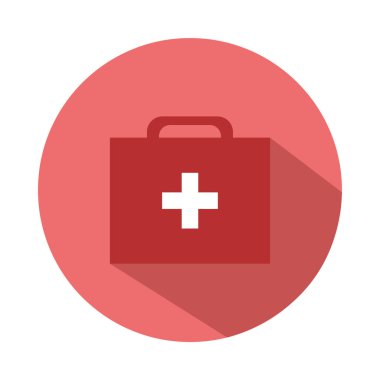 İlk yardım kiti simgesi. Vektör çizim