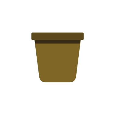 pot vektör düz renk simgesi