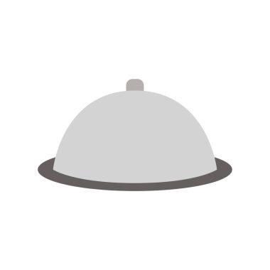 Vassoio simgesinin düz tasarım çizimi