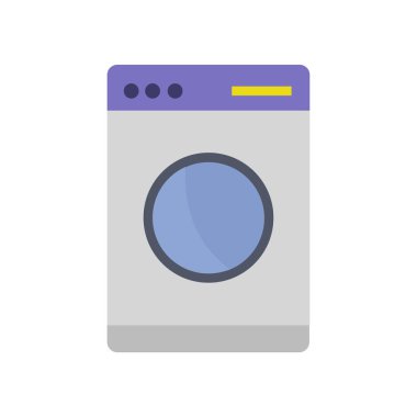 çamaşır makinesi web simgesi vektör çizimi  