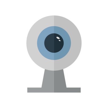 Beyaz arka plan üzerinde izole web kamera simgesi