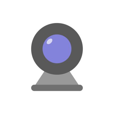 Beyaz arka plan üzerinde izole web kamera simgesi