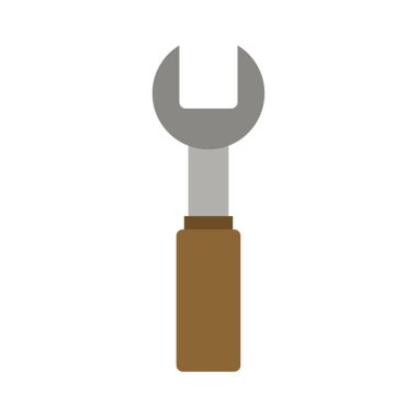 İngiliz anahtarı beyaz arkaplanda izole edildi