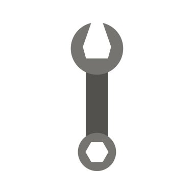 İngiliz anahtarı beyaz arkaplanda izole edildi