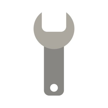 İngiliz anahtarı beyaz arkaplanda izole edildi