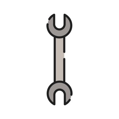 İngiliz anahtarı beyaz arkaplanda izole edildi