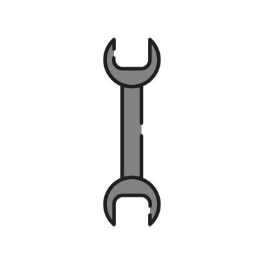 İngiliz anahtarı beyaz arkaplanda izole edildi