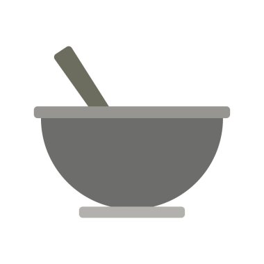 çorba kasesi ikonu, vektör illüstrasyonu