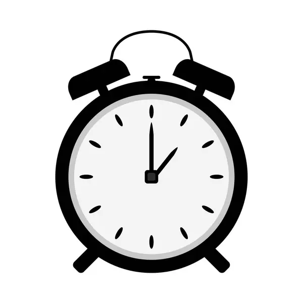 Alarm Clock Isolated White Background Vector Illustration — Stock Vector