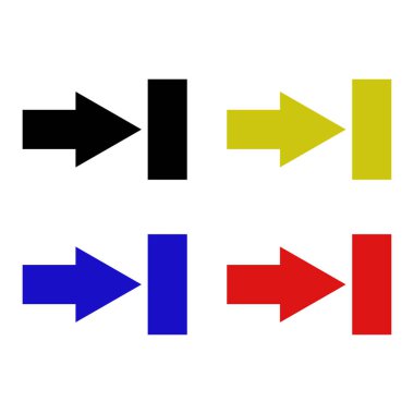 Basit web ok simgeleri vektör resimleme kümesi