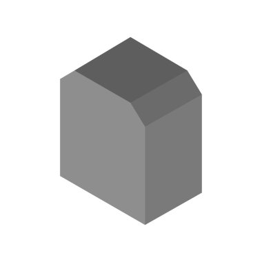 Tek izole bina simgesinin vektör illüstrasyonu