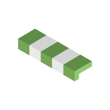 bariyer simgesi. bariyer vektör simgesinin izometriği 