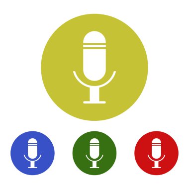 mikrofon simgesi vektör illüstrasyonu