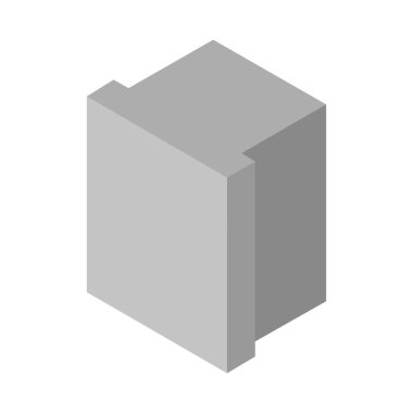 Tek izole bina simgesinin vektör illüstrasyonu