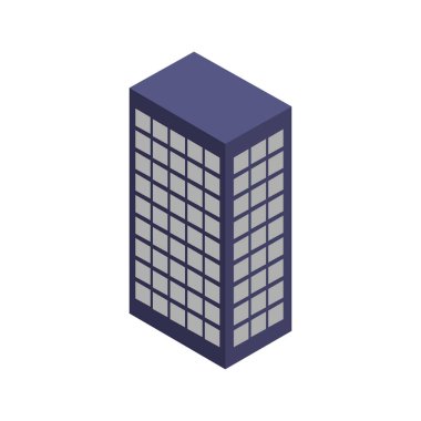 Tek izole bina simgesinin vektör illüstrasyonu
