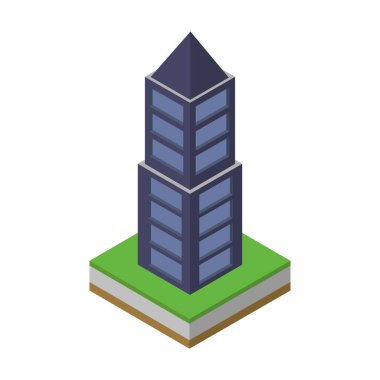 izole yapı kulesi vektör tasarımı
