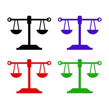 Ölçek simgesi vektör illüstrasyonu ölçülüyor