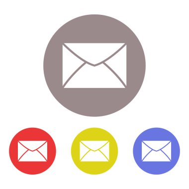 zarf vektör simgesi beyaz arkaplanda izole edildi.