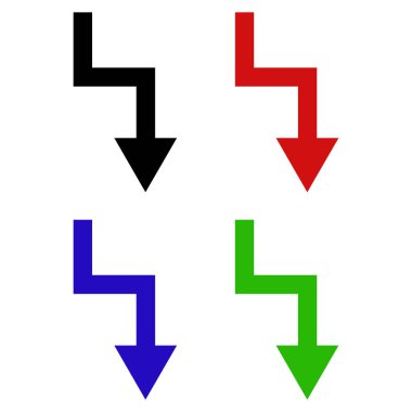 Basit web ok simgeleri vektör resimleme kümesi