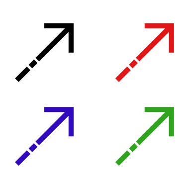 Basit web ok simgeleri vektör resimleme kümesi