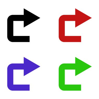 Basit web ok simgeleri vektör resimleme kümesi