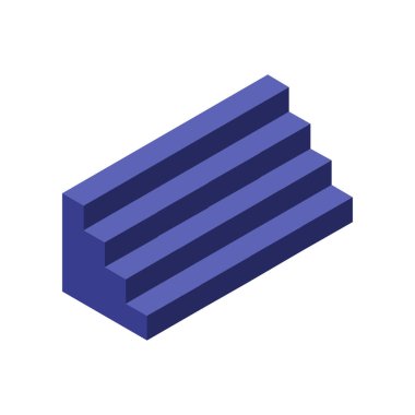 3D iç merdiven. Vektör basamakları koleksiyonu. Arkaplanda iç görüntü için merdiven.