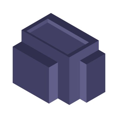 Tek izole bina simgesinin vektör illüstrasyonu