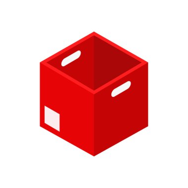 kırmızı kutu vektör simgesi