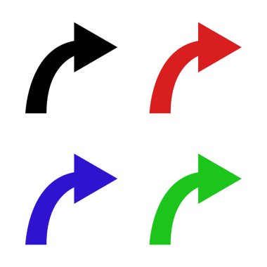 Basit web ok simgeleri vektör resimleme kümesi