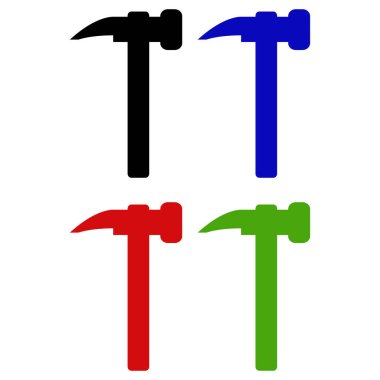 Çekiç ikonu vektör illüstrasyonu