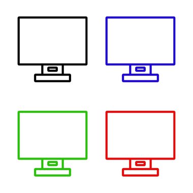 Beyaz arka plan üzerinde ayarla bilgisayar kutsal kişilerin resmi