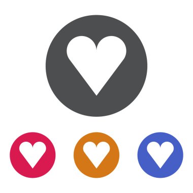 aşk vektör simgeleri. Grafik tasarımı için kalpler izole edilmiş