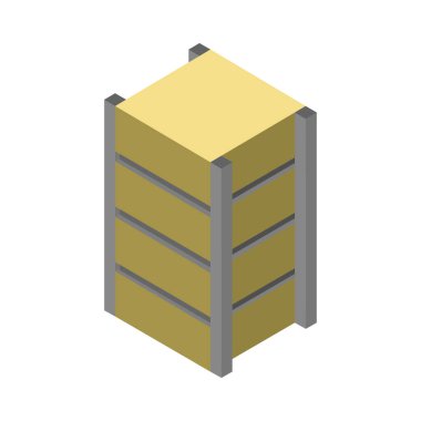 Tek izole bina simgesinin vektör illüstrasyonu