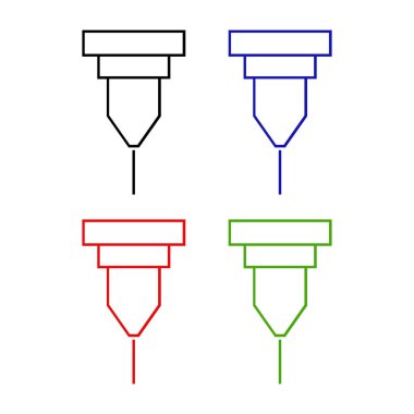 Beyaz Arkaplanda Lazer Makinesi Baş Simgesi 