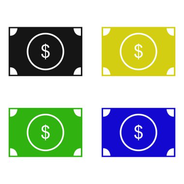 Dolar simgesi. Para sembolü. vektör illüstrasyonu.