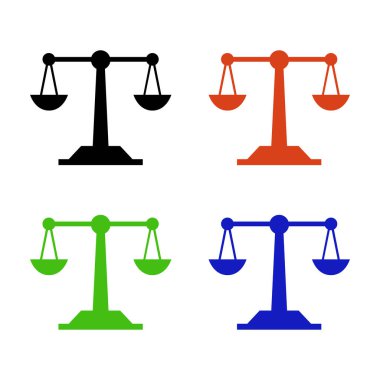 Ölçek simgesi vektör illüstrasyonu ölçülüyor