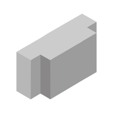 Tek izole bina simgesinin vektör illüstrasyonu