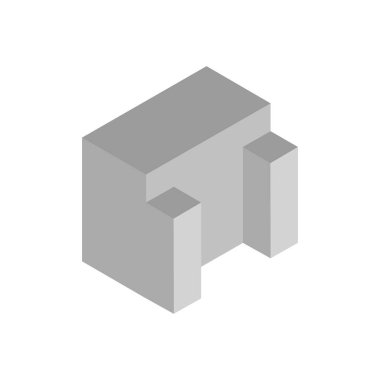 Tek izole bina simgesinin vektör illüstrasyonu